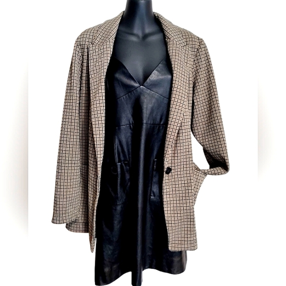 H&M | Stylish Collegiate Women's Houndstooth Oversized Blazer | Size Medium - Picture 8 of 8